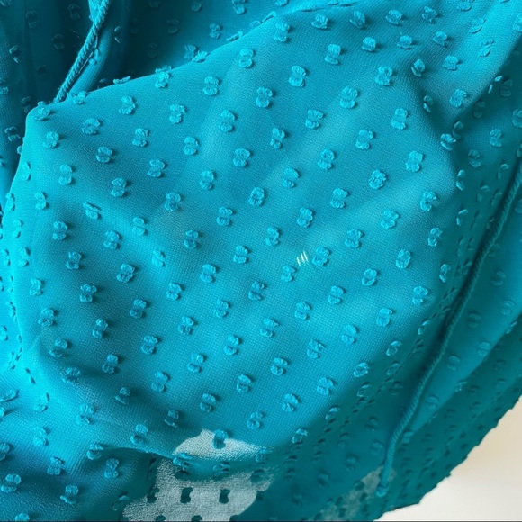 MATILDA JANE Teal Swiss Dot Charisma Blouse! Med - Picture 8 of 10